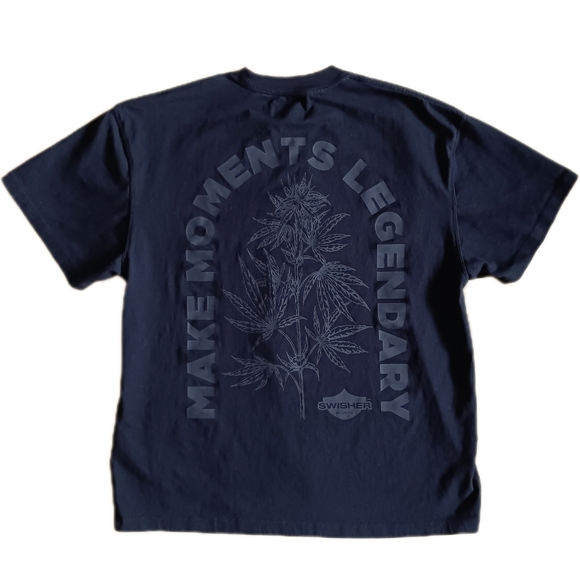 🖤 Swisher Blunts T-Shirt Tee Mens Black Medium Cotton 420 Cannabis Pot Leaf - Picture 6 of 10